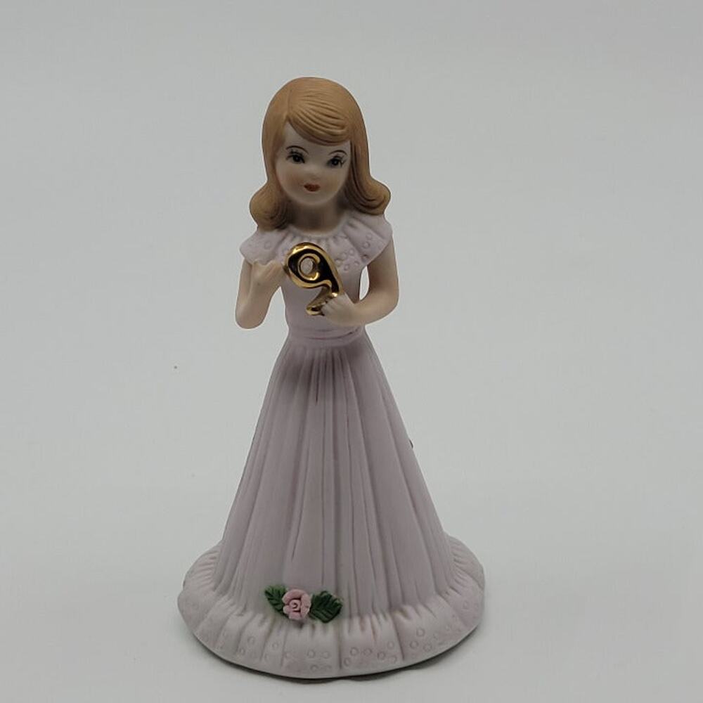 ENESCO Growing Up Birthday Girls Age 9 Dress 1982 Vintage. Pre-owned